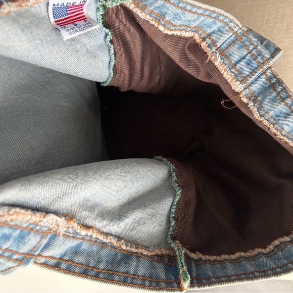 Vintage Denim American Flag Tote - Picture 9 of 11